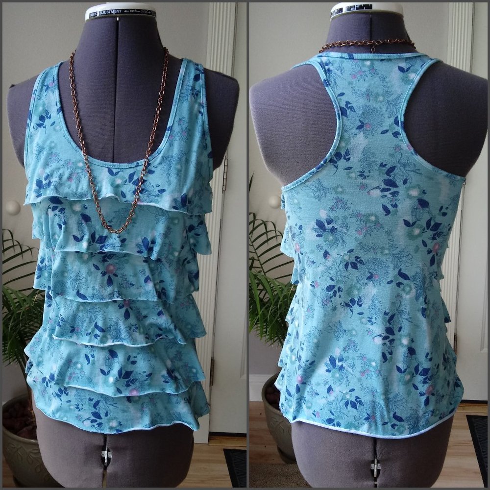 Mudd Ruffled Front Racer Back Tank - Picture 1 of 8